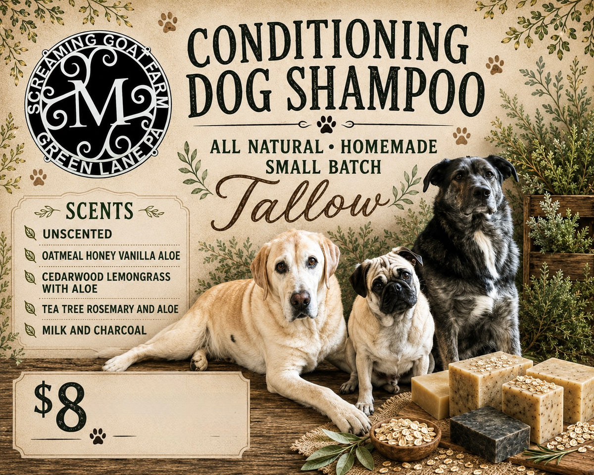 Cedar wood Lemongrass Aloe Conditioning Dog Shampoo Bar