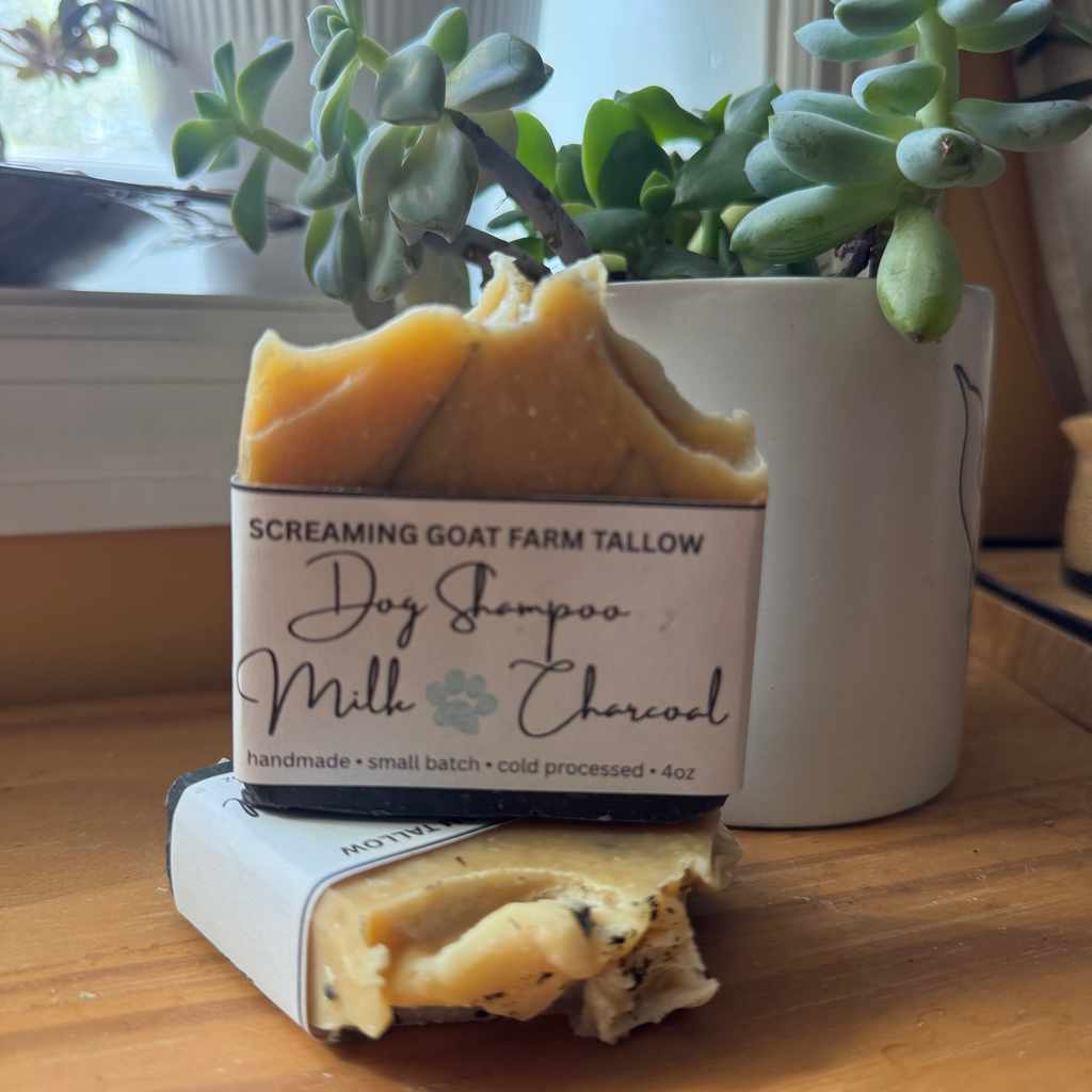 Milk & Charcoal Conditioning Dog Shampoo Bar