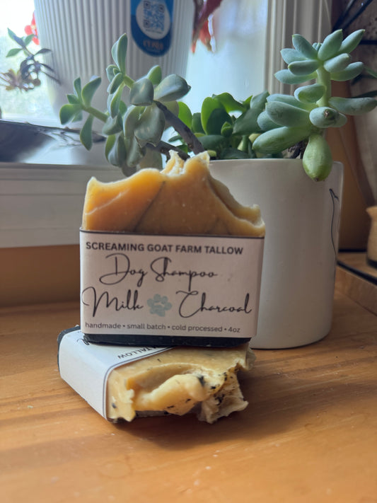 Milk & Charcoal Conditioning Dog Shampoo Bar