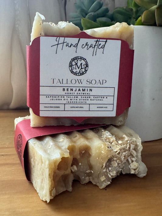 Benjamin Honey Oatmeal Tallow Soap Bar