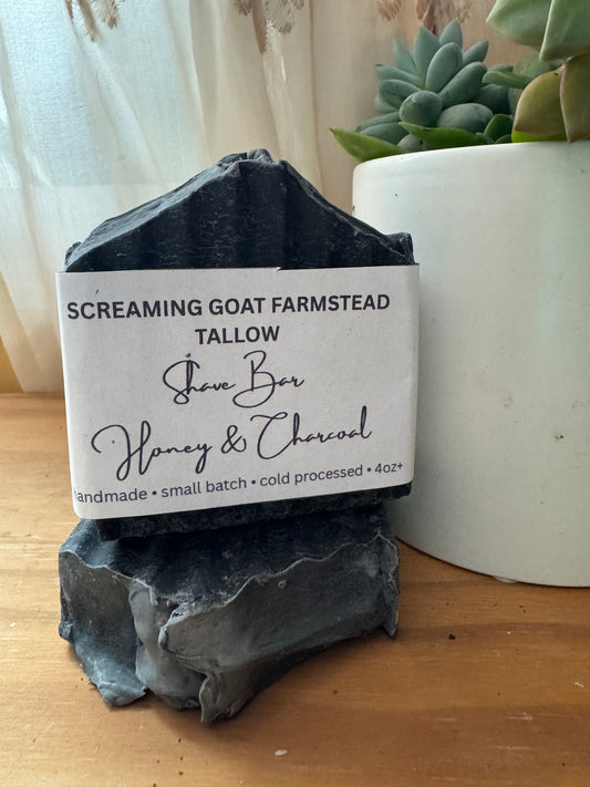 Charcoal Tallow Shave Bar