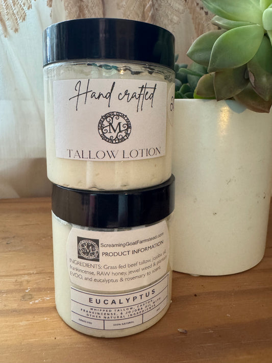 Whipped Tallow Lotion – Eucalyptus
